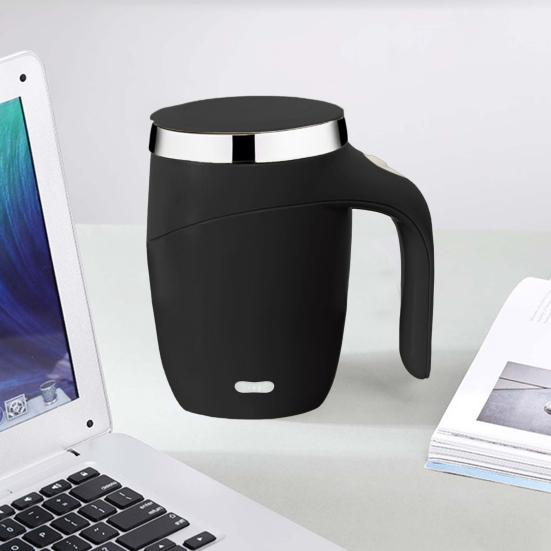 Самоперемішувальна кавова чашка 380 мл автоматична магнітна кухоль з нержавіючої сталі, кавова кружка, акумуляторна, самоперемішувальна, для дому, офісу, школи, подорожей