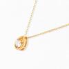 Estelle Silver Yellow Gold Plated Cubic Zirconia Drop Necklace (Web Exclusive) 0773-0831-0019-0000