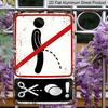 2D Flat 1pc Metal Sign, No Peeing Warning Sign, Durable Aluminium Metal Plaque, Suitable for Bars, Bedrooms, Restaurants, Kitchens, and Home Decor