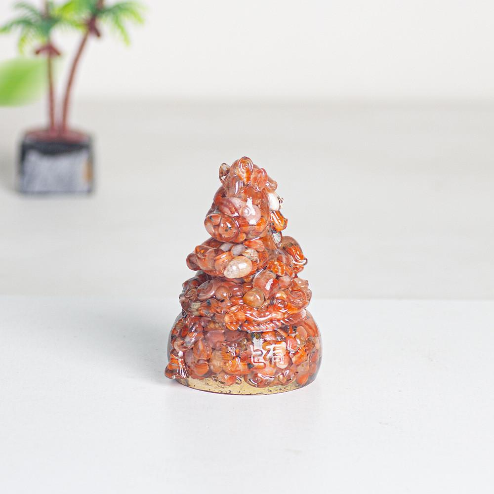 Natural Crystal Pebbles Resin Decor For Office Desk And Home Living Room