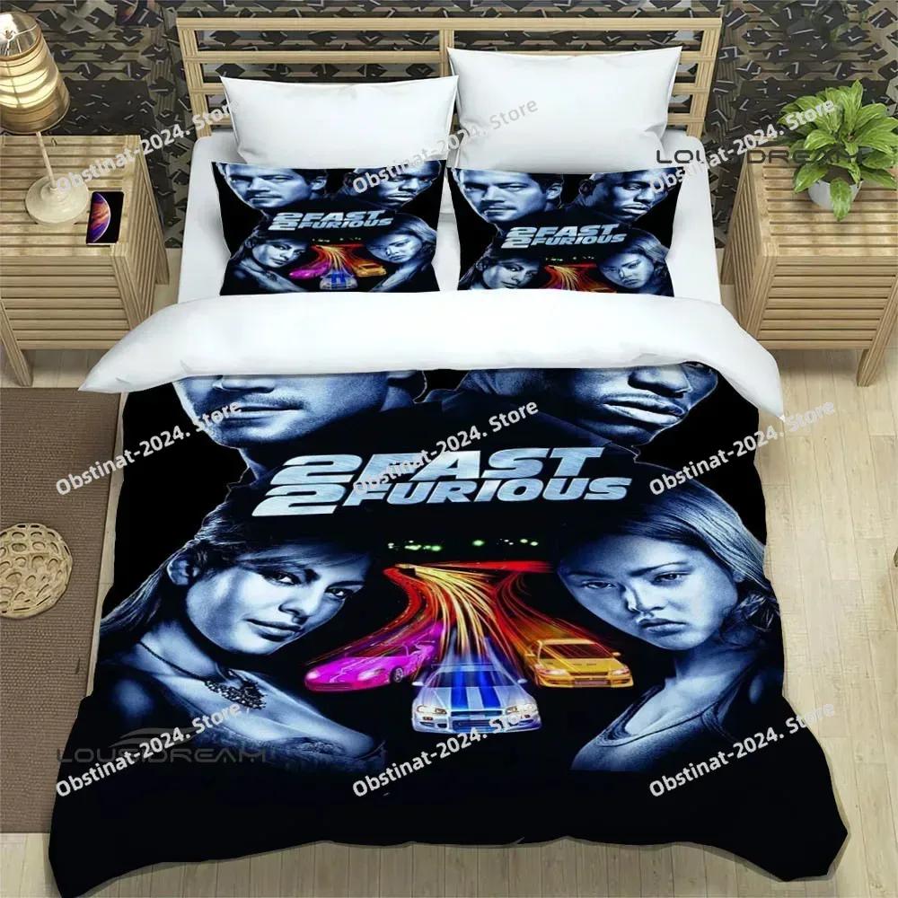 Set da letto stampato Fast & Furious set di biancheria da letto squisito set copripiumino copriletto set da letto lusso regalo di compleanno