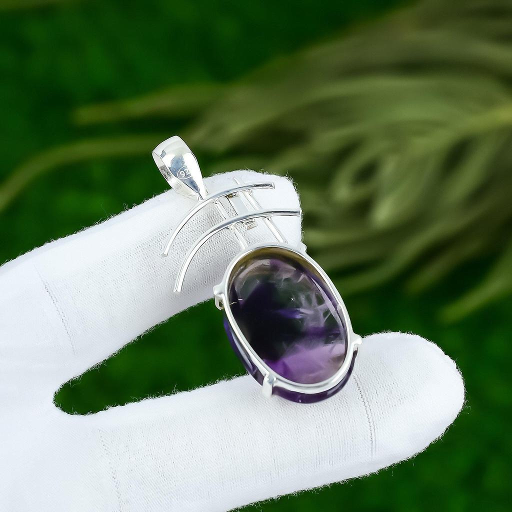 Star Amethyst Gemstone Sister Unique Wedding Pendant Jewelry 925 Sterling Silver