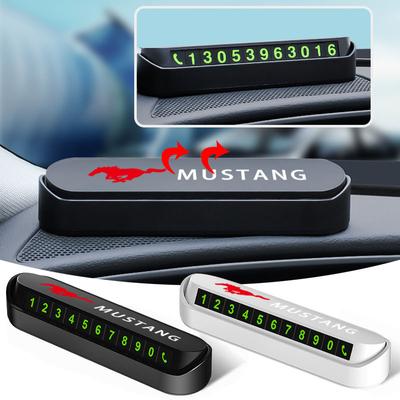 Estilo de Coche Tarjeta de Estacionamiento Temporal Tarjeta de Número de Teléfono Placa Número de Teléfono Para Mustang alerón Shelby GT 350 500 Cobra e Focus 2 3 MK3 Kuga