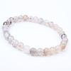 Red Agate Crystal Bracelet: Simple Round Beads, Couple Style Hand Jewelry