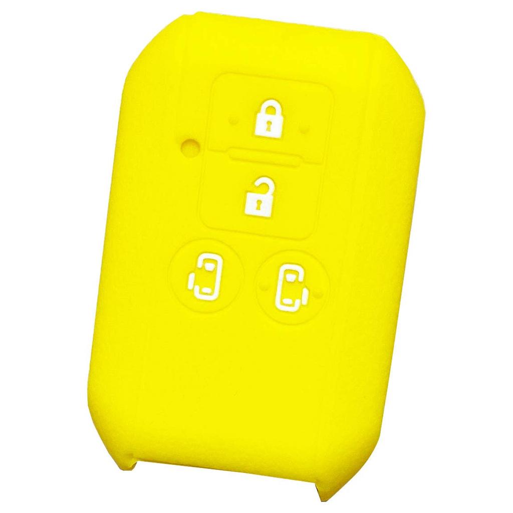 [IKT] Smart Key Silicone Cover for Suzuki / Mazda Cars, 4 Buttons Yellow, Spacia,