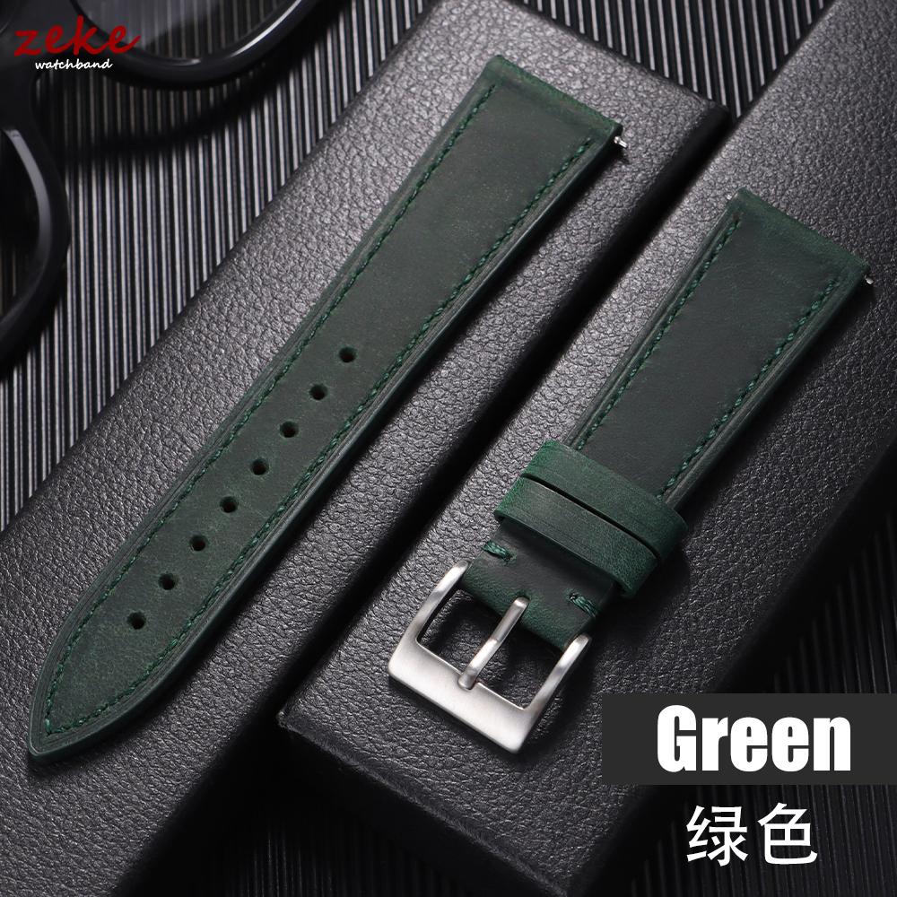 Quick Release Vintage Retro Genuine Leather Watch Band 18mm 20mm 22mm 19mm 21mm 24mm Crazy Horse Men Women Straps Watch Bracelet