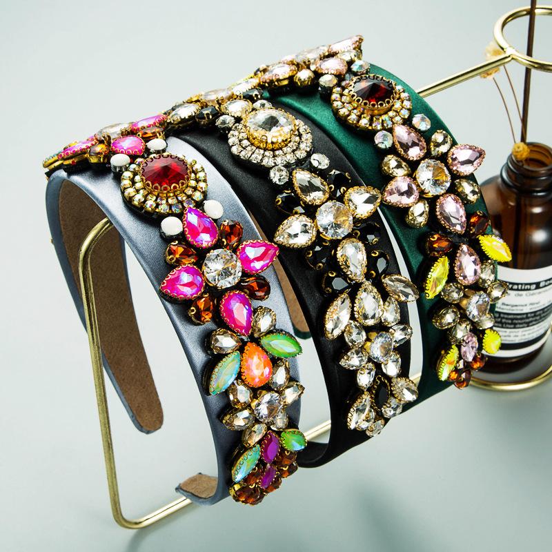 Γυναικεία βαριά βιομηχανία Full Crystal Vintage Baroque Headband Inlaid High Grade γυναικεία κορδέλα μαλλιών