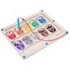 Wooden Children'S Early Education Magnetic Water Cup Beads Color Classification Board Exercise Hand-Eye Coordination Educational Toys