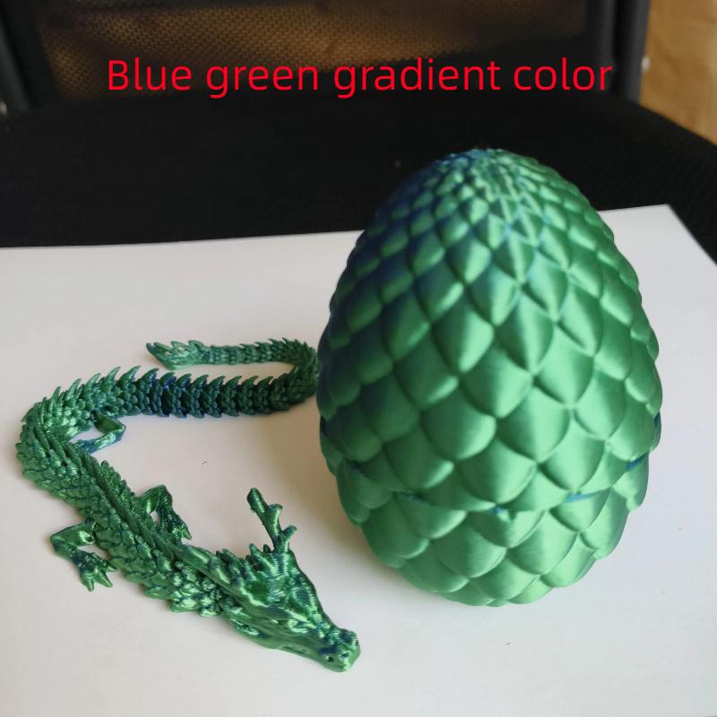

3D Printed Dragon Egg Statue with Flexible Dragon Inside, Desk Home Decor, Friend Gift Exchange Present бежевий