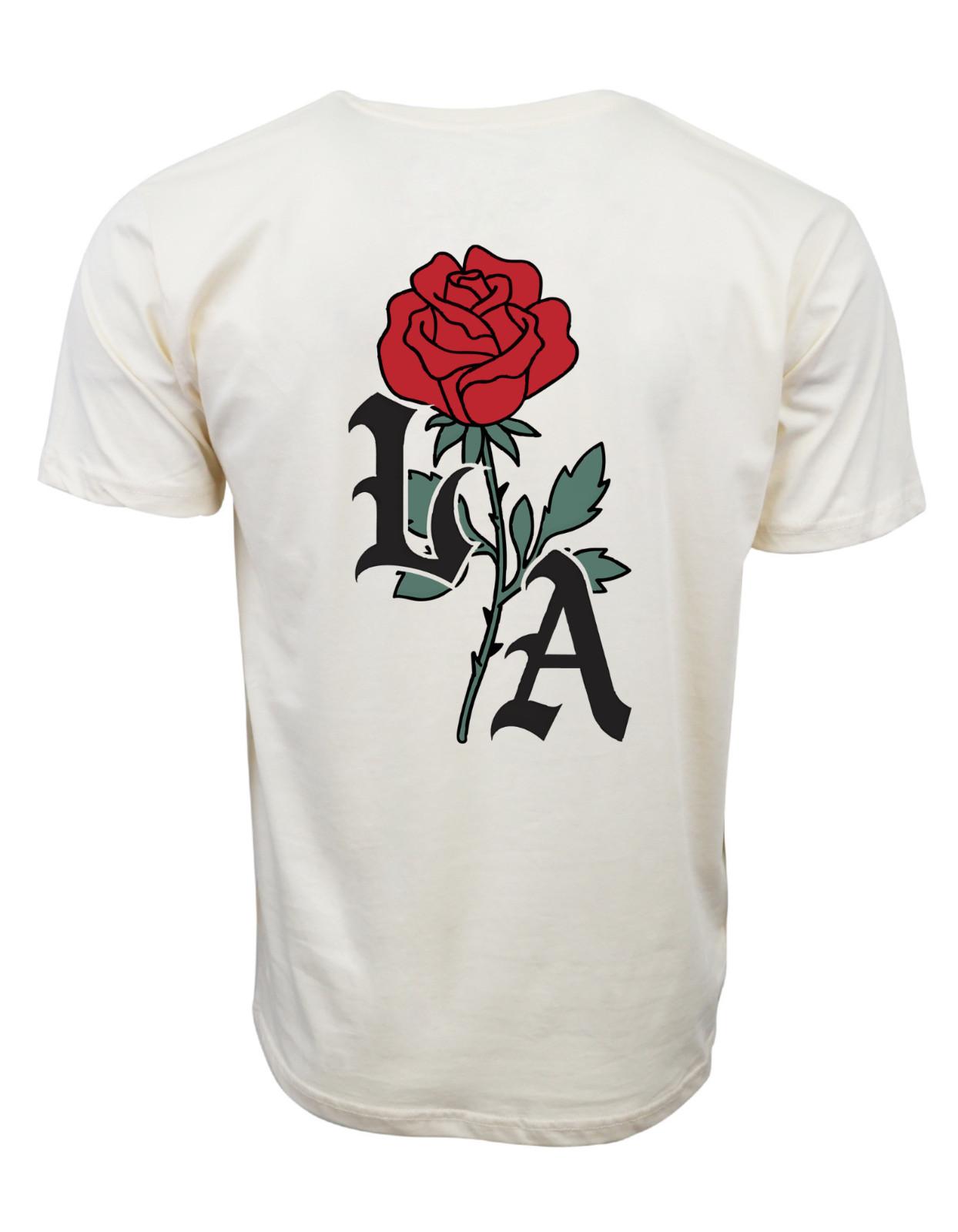 LOS ANGELES LA ROSE GRAPHIC T-SHIRT S