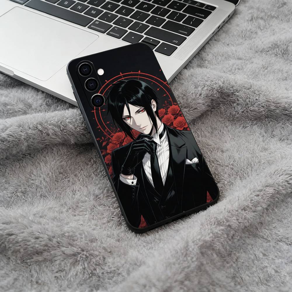 Classic anime-B--Black- Butler Phone Case For Samsung Galaxy A73,A71 A72,A70,A53,A52,A51,Soft Silicone Black Cover