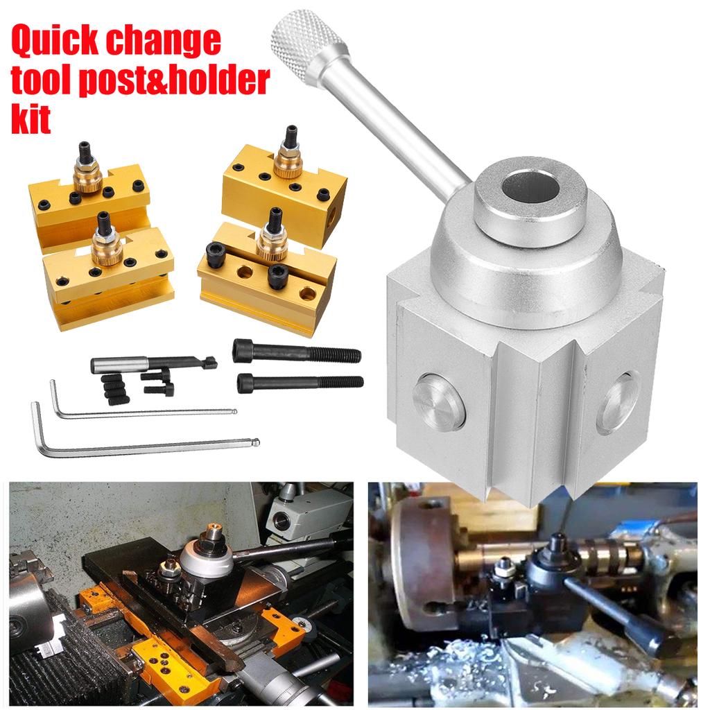 1//4/"-1//2/" Mini Lathe Quick Change Post Facing Milling Turning Tool Holder U2Y7