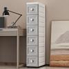 15/18/25cm Narrow Bathroom Crevice Storage Cabinet with Drawers, Multi-layer Plastic Design