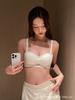 Lace Underwear Women's Small Breasts Gather and Show Large, No Steel Ring, Anti-expansion, Collection of Secondary Breasts, Sweet Half Cup Bra