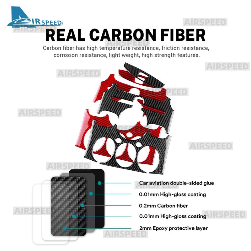 For Mazda 2 DE 2008 2009 2010 2011 2012 2013 2014 Real Soft Carbon Fiber Sticker LHD RHD Car Central Control Panel Frame Trim