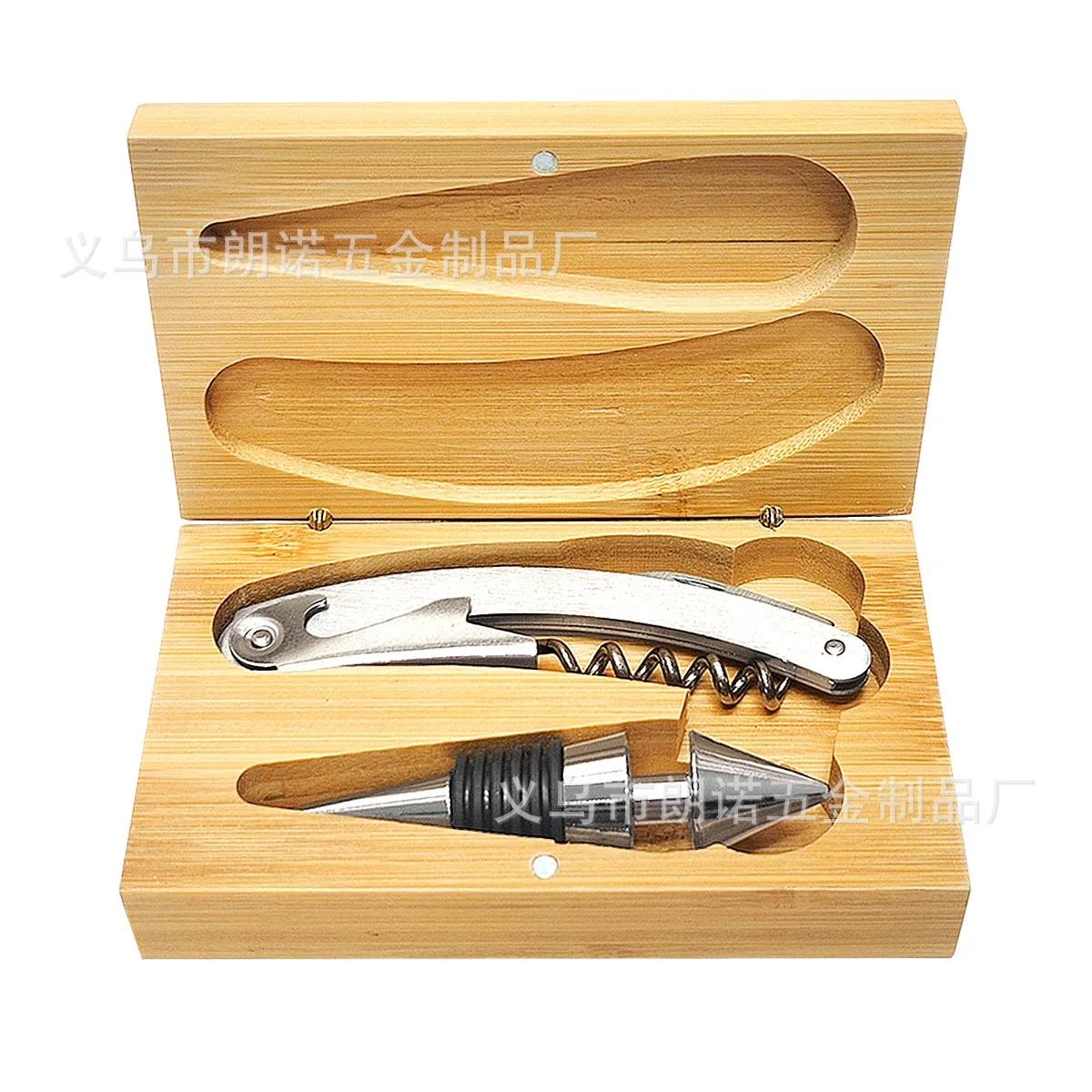 

Набор инструментов для красного вина из бамбука и дерева Подарочный набор открывалок для бутылок вина Кухонные гаджеты Аксессуары для вина