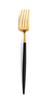 Cutipol Single Dessert Fork GOA Black X Gold GO.07 GB