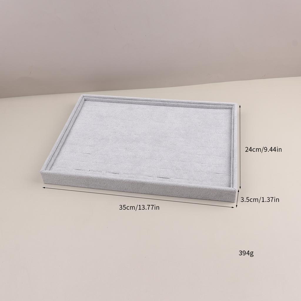 Schmuckdisplay aus Samt, stapelbar, exquisiter Schmuckhalter, tragbar, Organizer-Box für Ringe, Ohrringe und Halsketten