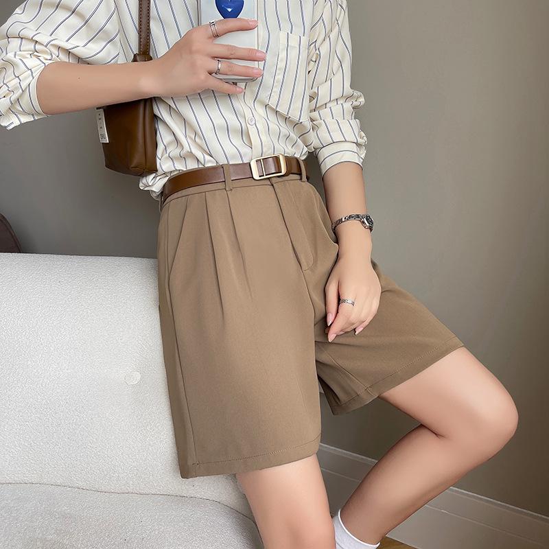 

Women s Khaki High-Waist A-Line Casual Summer Shorts XS (for 60-79 lbs)