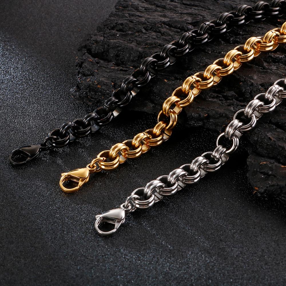 Kalen Trend Simple Men's Stainless Steel Bracelet Circle Combination Exquisite Jewelry