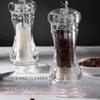 Akryl Pepparkvarn Skärmaskin Köksverktyg Transparent manuell Salt Kryddor Mill Shaker Slipverktyg