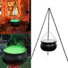 51inch Creepy Witches Cauldron On Tripod With Lights Halloween Decor Party Hocus-Pocus Candy Bucket Halloween Outdoor Decor