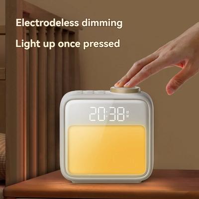 Rechargeable Alarm Clock with Natural Music and Adjustable LED Lighting Perfect for Kids Children and Friend