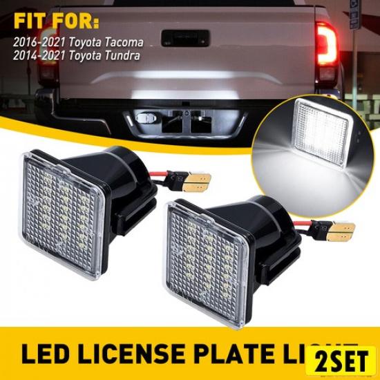 

2Set LED License White Plate For Lights 2017 2016 2018 TOYOTA Tac
