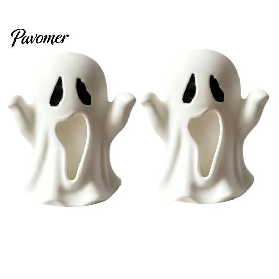Decorative Halloween Figurines 3D Printed Ghost Figurine, Spooky Small Statue, Festival Atmosphere Ornament Cute Desktop Decoration for Party Tabletop