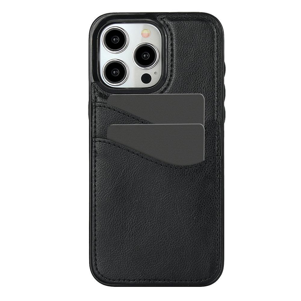 

Кожаный чехол-кошелек для iPhone: Подходит для iPhone 16, 17 Pro; Дизайн с защитой от падения и наклейками для моделей iPhone 11-15, 12-14 и 7/8. iPhone 16E чёрный
