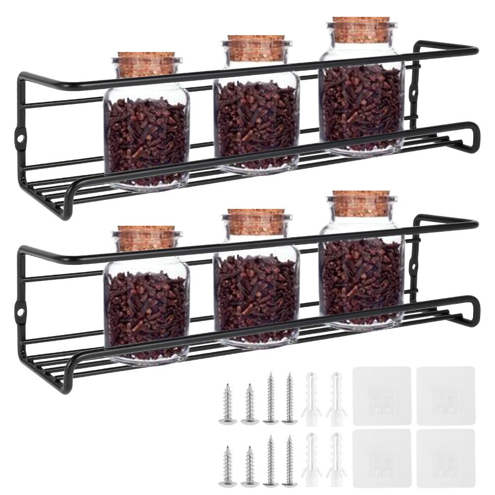 

Kitchen Organizer Hanging Spice Rack Kitchen and storage organizer Wall Mount Seasoning Shelf Spice Jar home Kitchen Accessories