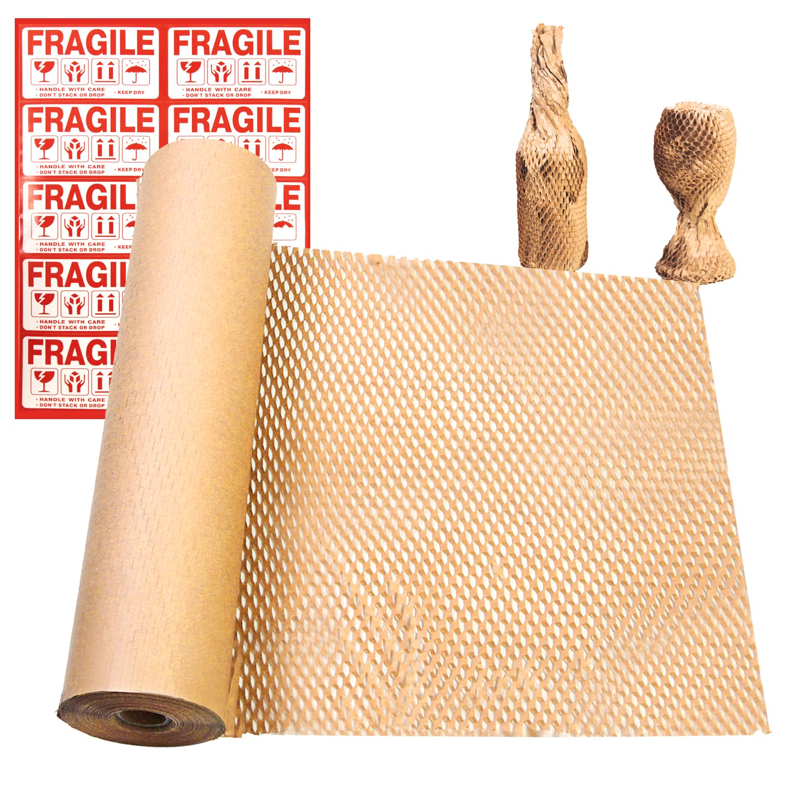 

Hijelyn Амортизація для переїзду 38 см x для та Упаковка Перероблюваний крафт-рулон для та 80 г/м² з матеріалом для крихких пломб, 30 м, Скло, Переїзд, Транспорт,