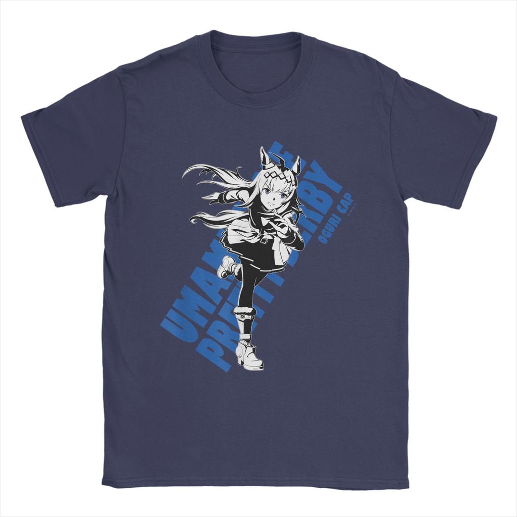 Vintage Umamusume Pretty Derby Oguri Cap T-Shirts Men Crew Neck Cotton T Shirts  Short Sleeve Tee Shirt Printing Clothes