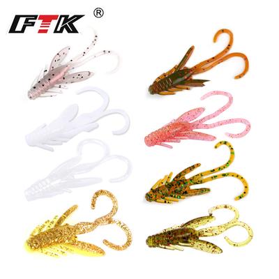 FTK Esca da pesca 20 pezzi Esche per insetti Wobbler Morbida testa jig Regalo Attrezzatura da pesca traballante