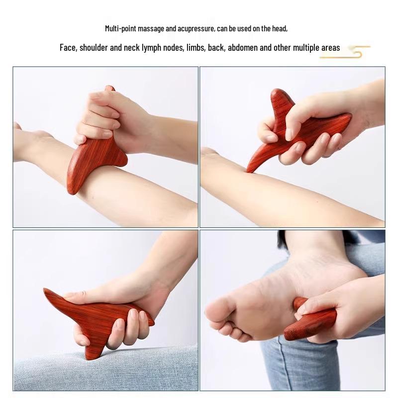 Băț de Masaj pentru Picioare Triangular Sparrow Wood pentru Acupresură și Reflexoterapie - Livrare Gratuită!