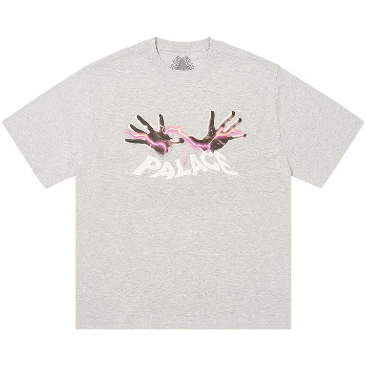 Palace Hands On T-Shirt Grey Marl Unisex Tops P27TS362