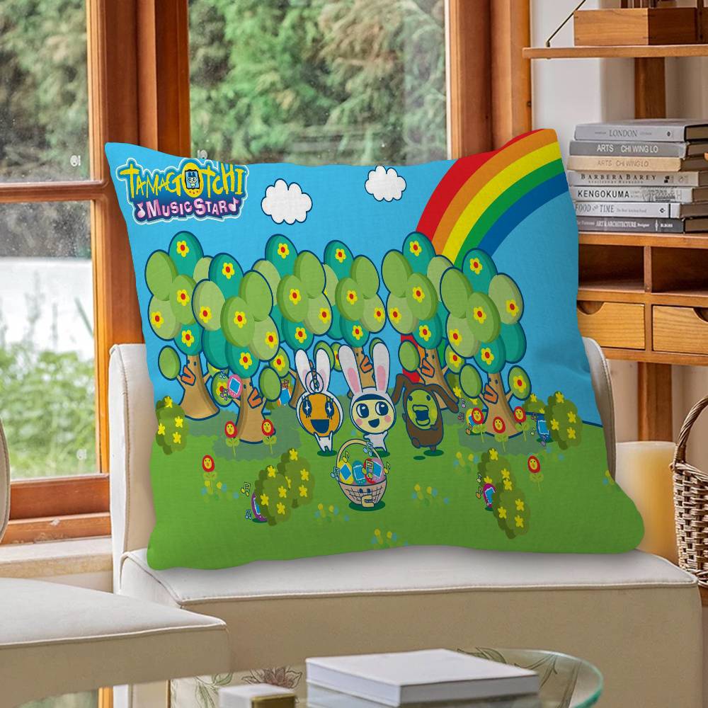 Tamagotchi Cut Friend Office Cushion Pillowcase Car Cushion CoverXCM Lumbar Pillowcase Sofa Pillowcover