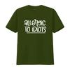 T-shirt Grigia con Stampa "Allergic To Idiots" per Moda Casual vintage Lavata Elegante Unisex Elastica Leggermente uomo Traspirante