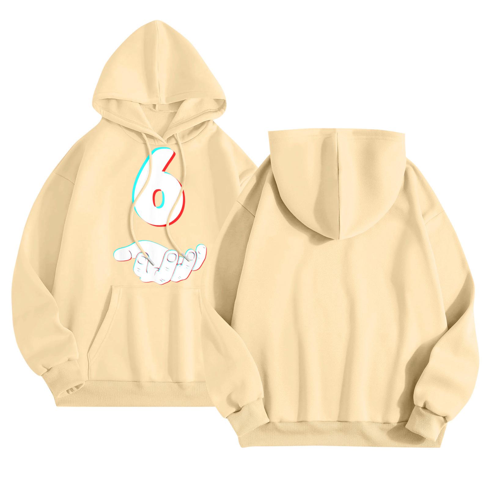 

Graphic Hoodies For Women Cute Pullover Long Sleeve Preppy Sweatshirts Letter Printed Hooded Tops Fall Winter L