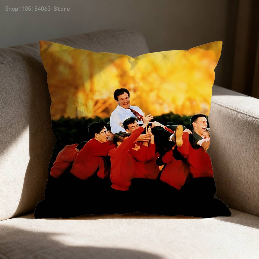 D-Dead P-Poets S-Society Pillow Case Print Polyester Fiber 40X40 cm Home Sofa Throw Cushion Cover Decoration