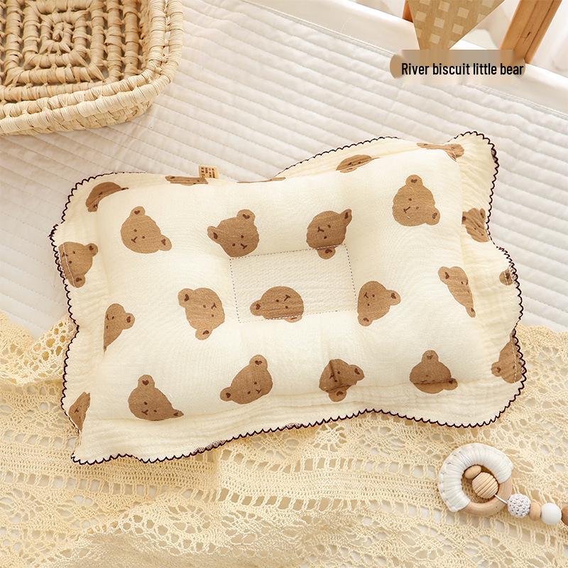 Poduszka Kształtująca dla Noworodków z Czystej Bawełny - Przeciw Płaskiej Główce dla Niemowląt i Małych Dzieci