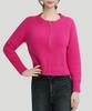 Keulleiseu Ivy Round Two-Way Zip-Up Knit Cardigan_Pink