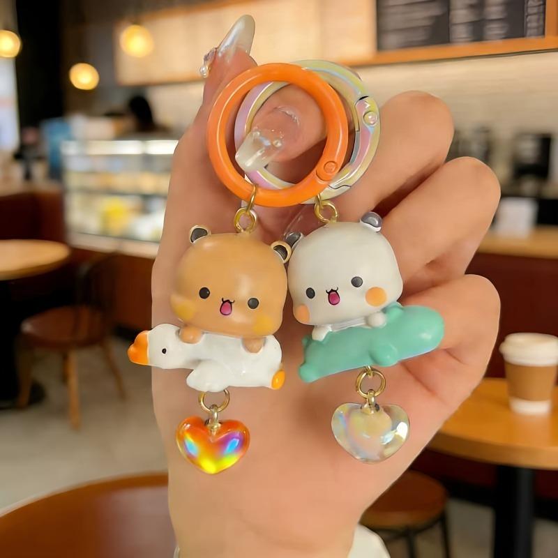 

Latest Bubu Dudu Anime Keychain Animation Panda Yier Figurine Couple Gifts Kawaii Animals Figurine Backpack Decoration Couple S Present