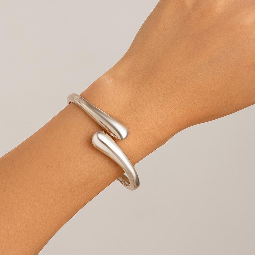 Ingemark 7 Styles Exaggerated Chunky Water Drop Open Cuff Bangles for Women Adjustable Arm Bracelet Grunge Jewelry Steampunk Men