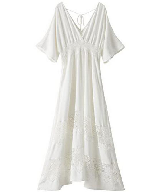 Elegant French Fashion V-Neck Lace Dress: Sexy, Waist-Cinching, Slim-Fit, Ruffled Long Skirt