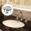 4Pcs Sink Overflow Drain Cover,Stainless Steel Bathroom Kitchen Sink Overflow Hole Cover,Easy Install Sink Overflow Cap