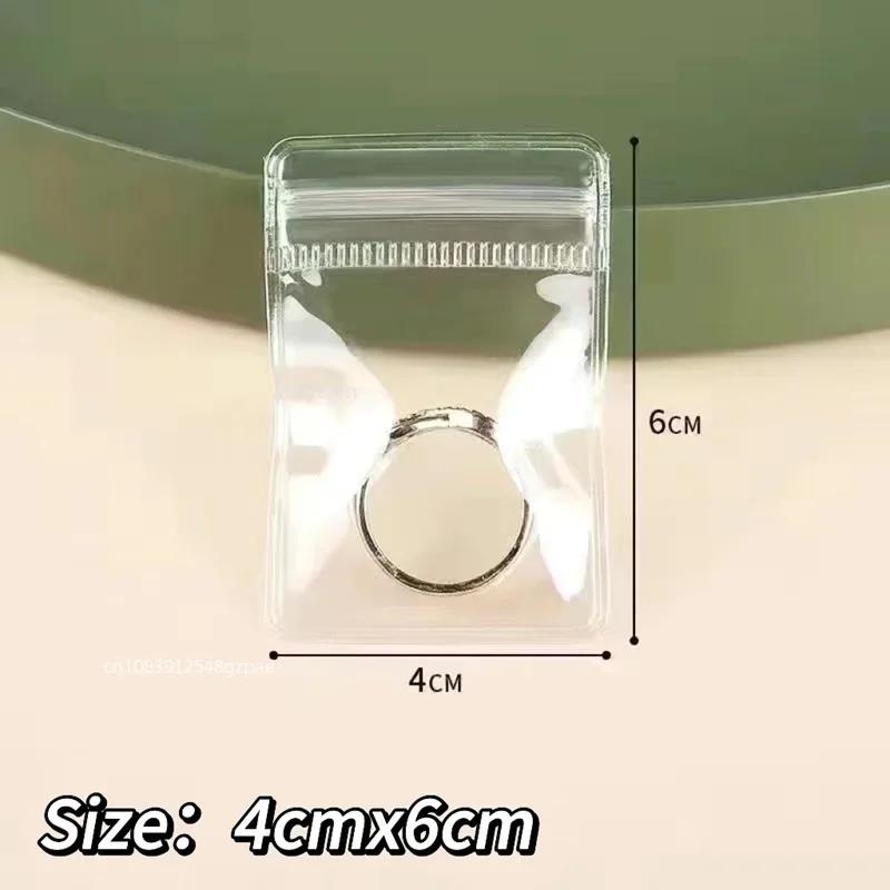 10–100 Stück Schmuck-Organizer-Beutel, transparentes PVC, antioxidative Schmuckbeutel, Aufbewahrungstasche für Ohrringe, Anhänger, Halsketten, Armbänder