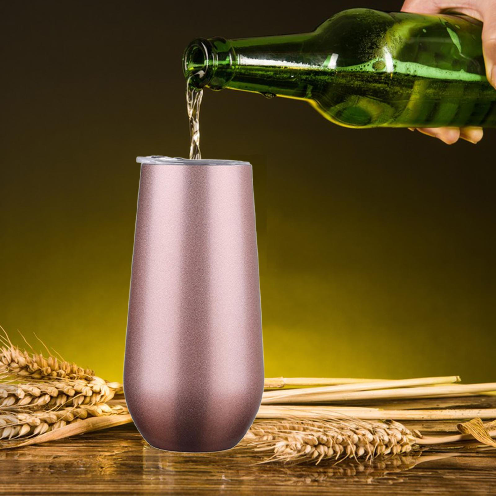 

Стакан для вина из нержавеющей стали, 180 мл, подарок для ее путешествия, кофейная кружка, 6 унций, летний дом розового золота