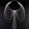 Strass Tailleketting, Sexy Overdreven Franje Meerdere Lagen Tailleketting, Glanzende Accessoires Damesketting