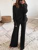2024 Spring Collection: European & American Women's Casual One Shoulder Knitted Suit